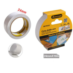 BOSSRAM - NASTRO BIADESIVO TRASPARENTE - 24MM X 10M