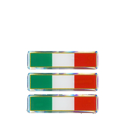 ADESIVO FLEX RETTANGOLARE ITA TRICOLORE 3 PZ 60 X 10 mm (483)