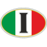 ADESIVO FLEX ITALIA OVALE TRICOLORE