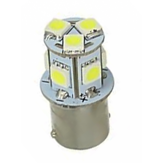 LED - LAMPADINA - BA15S - 6+3 SMD - 24V - CANBUS - VERDE