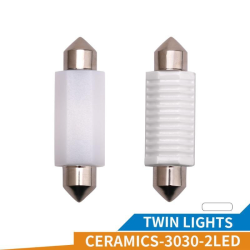 LED - LAMPADINA - SILURO 42 MM - CERAMIC - 24V - CANBUS - ROSSA