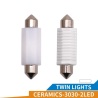 LED - LAMPADINA - SILURO 42 MM - CERAMIC - 24V - CANBUS - ROSSA