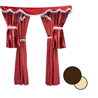 TENDA - SET COMPLETO - CLEOPATRA - MARRONE - POM PON PANNA