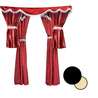 TENDA - SET COMPLETO - CLEOPATRA - NERO - POM PON PANNA