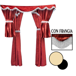 TENDA - SET COMPLETO - CLEOPATRA - PANNA - FRANGIA NERA