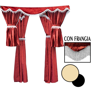 TENDA - SET COMPLETO - CLEOPATRA - PANNA - FRANGIA NERA