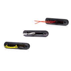 FANALINO BASE TUBOLARE/PIANA CON GOMMA - LUNGO - 8 LED - ROSSO