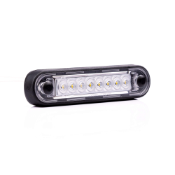FANALINO BASE TUBOLARE/PIANA CON GOMMA - LUNGO - 8 LED - BIANCO (FT073 B LONG)