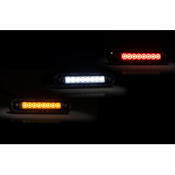 FANALINO BASE TUBOLARE/PIANA CON GOMMA - LUNGO - 8 LED - BIANCO