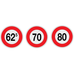 'ADESIVO LIMITE VELOCITA'' 62,5 KM/H'