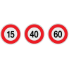 'ADESIVO LIMITE VELOCITA'' 15 KM/H'