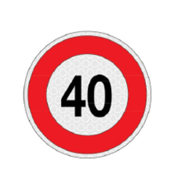 'ADESIVO LIMITE VELOCITA'' 40 KM/H'