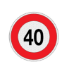 'ADESIVO LIMITE VELOCITA'' 40 KM/H'