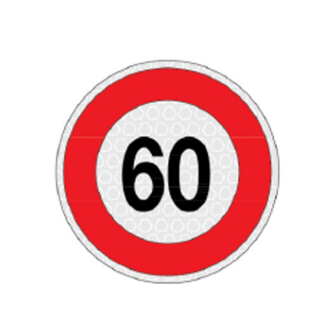 'ADESIVO LIMITE VELOCITA'' 60 KM/H'