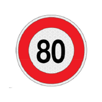 'ADESIVO LIMITE VELOCITA'' 80 KM/H'