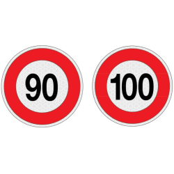 'ADESIVO LIMITE VELOCITA'' 90 KM/H'