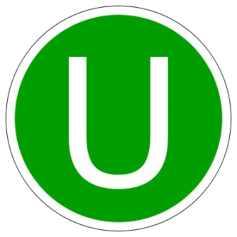 ADESIVO "U" VERDE D. 20 CM