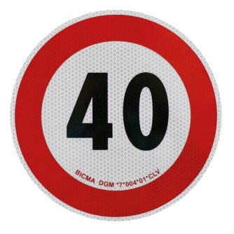 'ADESIVO LIMITE VELOCITA'' 40 KM/H'