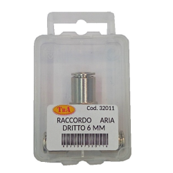 RACCORDO ARIA RIDUZIONE DA 8 A 6 MM - IN BLISTER