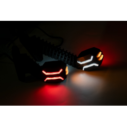 CORNETTO A LED - DRAGON - ROSSO-BIANCO - LUNGO - DX