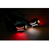 CORNETTO A LED - DRAGON - ROSSO-BIANCO - LUNGO - DX