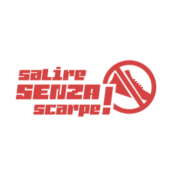 ADESIVO SALIRE SENZA SCARPE 15X6 CM ROSSO