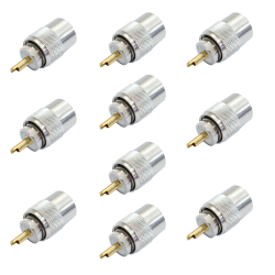 PNI - SET 10 PZ CONNETTORE PL DA 9MM CON ANIMA DORATA