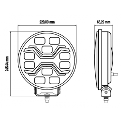 FARO DI PROFONDITA - LED 12/24V - SPIDER ROTONDO