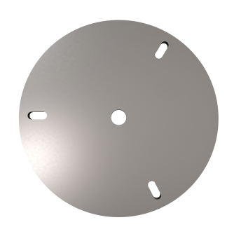 PORTA LAMPEGGIANTE - ACCIAIO INOX - SUPER MIRROR  - TONDO