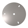 PORTA LAMPEGGIANTE - ACCIAIO INOX - SUPER MIRROR  - TONDO