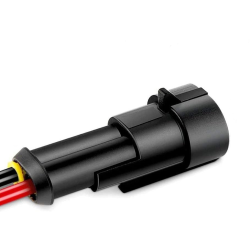 CONNETTORE ERMETICO - 2 POLI - MASCHIO