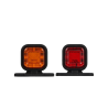 FANALINO CORNETTO A LED - MIGNON - QUADRATO - 12-24V - ARANCIO-ROSSO