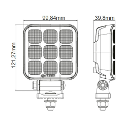 TRALERT - FARETTO DA LAVORO - APEX SERIES - QUADRATO 6500LM ----