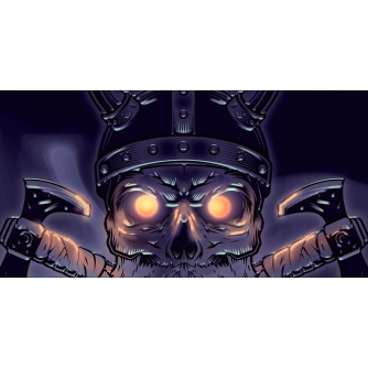 TENDA A RULLO PER CAMION - GRAFICA STANDARD - SKULL AXE