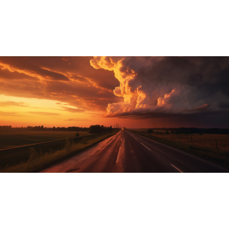 TENDA A RULLO PER CAMION - GRAFICA STANDARD - TRAMONTO NUVOLOSO