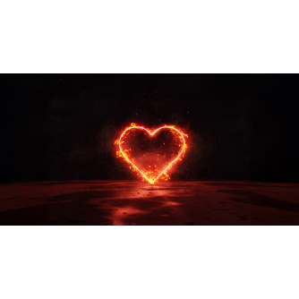 TENDA A RULLO PER CAMION - GRAFICA STANDARD - CUORE FIAMMEGGIANTE