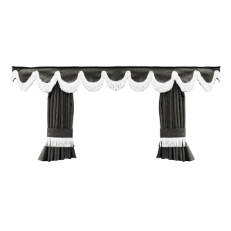 TENDA - SOLO GIROVETRI - SILVERSTONE - NERO - FRANGIA - BIANCO