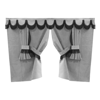 TENDA - LUXURY - SET COMPLETO - SILVERSTONE - GRIGIO - FRANGIA - NERO