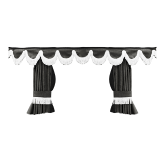 TENDA - LUXURY - SOLO GIROVETRI - SILVERSTONE - NERO - FRANGIA - BIANCO