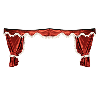 TENDA - SOLO GIROVETRI - CLEOPATRA - PANNA - POM PON NERO