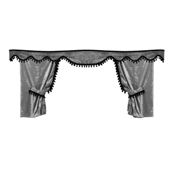 TENDA - SOLO GIROVETRI - CLEOPATRA - GRIGIA - POM PON - NERO