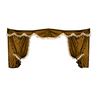 TENDA - SOLO GIROVETRI - CLEOPATRA - MARRONE - POM PON - PANNA