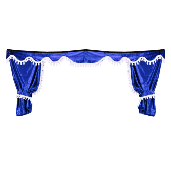 TENDA - SOLO GIROVETRI - CLEOPATRA - BLU - POM PON - BIANCO