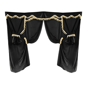 TENDA - SET COMPLETO - HELEN - NERA - POM PON PANNA