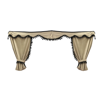 TENDA - SOLO GIRO VETRI - HELEN - PANNA - POM PON NERO