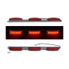 BARRA ACCIAIO INOX 40CM - 3 FANALINI 6 LED - 24V - ROSSO