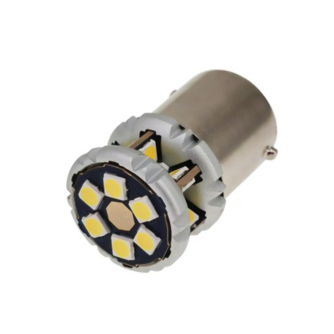 LAMPADINA - LED - BIVOLTAGE - BA15S - 700 LUMEN - 12/24V - BIANCA