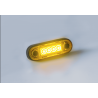 FANALINO BASE TUBOLARE/PIANA CON GOMMA - 4 LED DOUBLE - BIANCO/ARANCIO