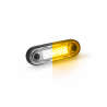FANALINO BASE TUBOLARE/PIANA CON GOMMA - 4 LED DOUBLE - BIANCO/ARANCIO
