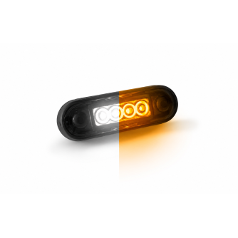 FANALINO BASE TUBOLARE/PIANA CON GOMMA - DARK SIDE - 4 LED DOUBLE - BIANCO/ARANCIO